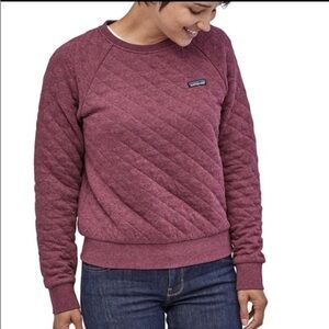 Patagonia Organic Cotton Quilted Crewneck Sweatshirt Kiln Pink Size XS